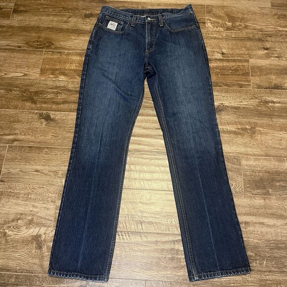 Cinch Jeans Mens 34x34 Silver Label Slim Fit Dark Stone Wash Rigid 002 Cowboy - Picture 2 of 11